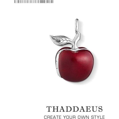 Pendant Big Red Apple Locket,2019 Brand New Fashion Jewelry Europe Bijoux 925 Sterling Silver Accessories Gift For Woman