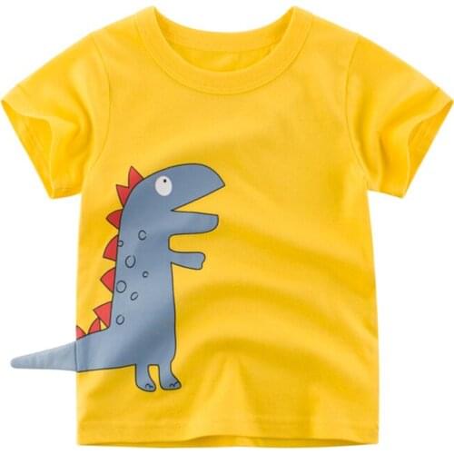 2020 New Childrens Short-Sleeve T-shirt for Boy/ Girls 2-9 years Teens Childish Cotton Dinosaur Kids Tops Tee Babys T Shirts