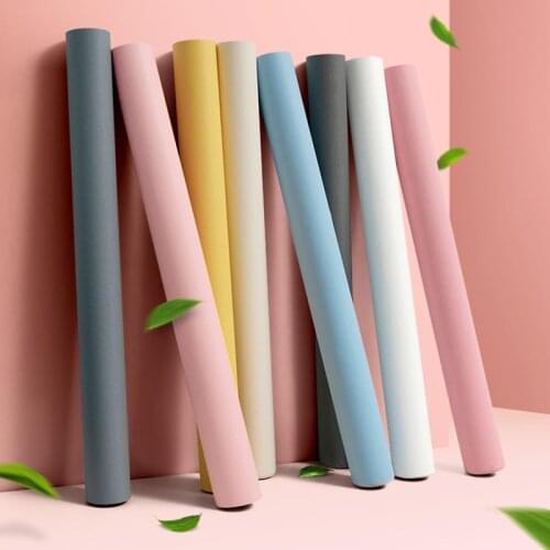 New Matte Vinyl Wallpaper Self Adhesive Bedroom Wallpaper Waterproof PVC Pure Color Wall Stickers Furniture Renovation Stickers