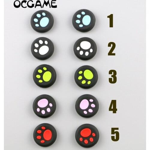 OCGAME 1000pcs/lot Cat Paw Thumb stick Joystick Silicone Grip Caps for PS4 PS3 Xbox 360 One Controller
