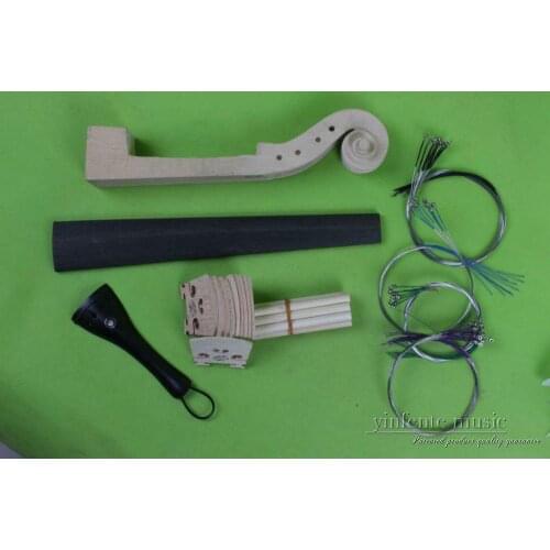One neck +1P fingerboard+ 1P tailpiece +5 pcs sound post+ 5pcs Bridge + 5set string 4/4 Violin Kit Accessories Violin parts