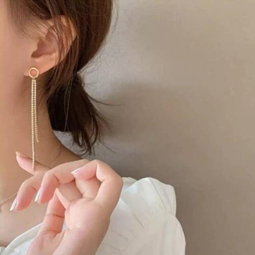 Tassel Earrings High Sense of 2020 New Trendy Earrings Female Korean Long Fashion Earrings Elegant Exquisite Womens Earrings