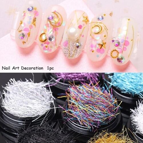 Silk Thread Mermaid Strip Lines Nail Art Decoration Holo Flakes Ultra Thin Sequins 3D Manicure UV Gel Polish DIY Gift Nail Art