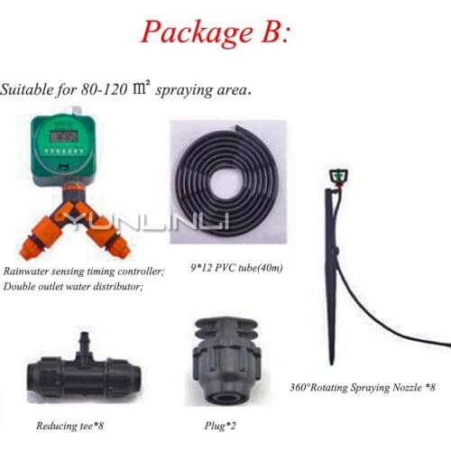 Water Sprinkler With 8 Pieces 360degree Rotating Spraying Nozzle Timing Spraring Nozzle For Garden Watering Irrigation