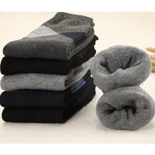 5/10 pair/lot Super Warm Mens Winter Thick Wool Socks Thermal Terry Socks Gifts for Men