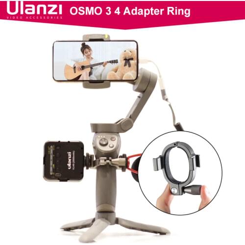 Ulanzi Osmo Mobile 3 4 Microphone Stand Mount Extend Cold Shoe Ring Adapter for LED Light Microphone Gimbal Accessories