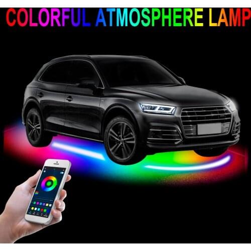 Car-styling Universal RGB Multicolor LED Strip APP Control Car Chassis Neon Atmosphere Light Car UnderglowLED Light Waterproof