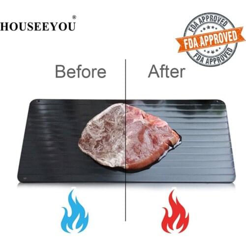 HOUSEEYOU Magic Defrost Tray Thaw Frozen Food Meat Fish In Minutes Home Rapid Defrosting Tray No Electricity Chemicals Microwave