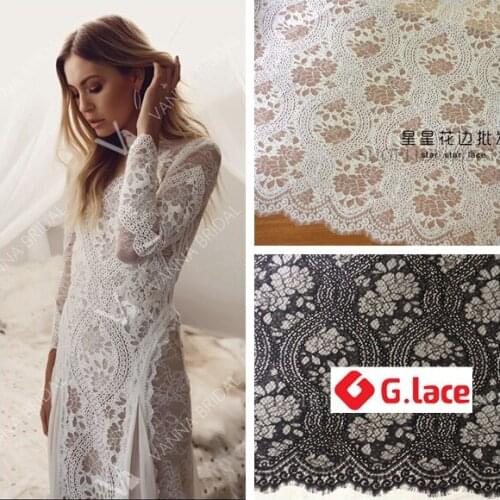 GLACE 3M/Lot Wide1.5m Thick lace fabric DIY clothing dress fabric DIY craft material wedding dress accessories TX390