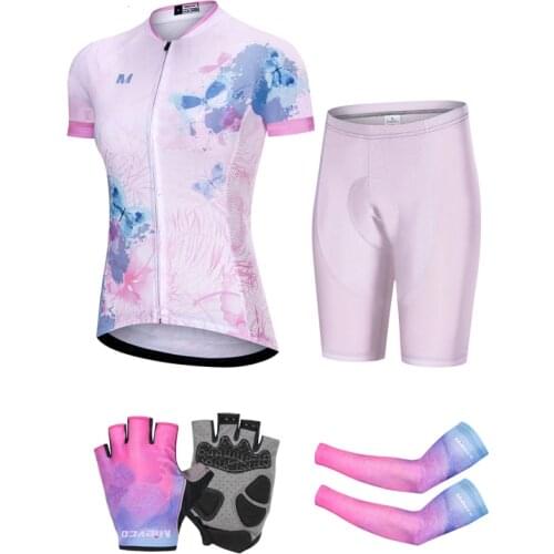 New Cycling Jersey Sets 2021 Womens Suits Summer Bike Racing Pink Outdoor Bicycle Clothing Ropa Ciclismo Mujer Breathable Kit