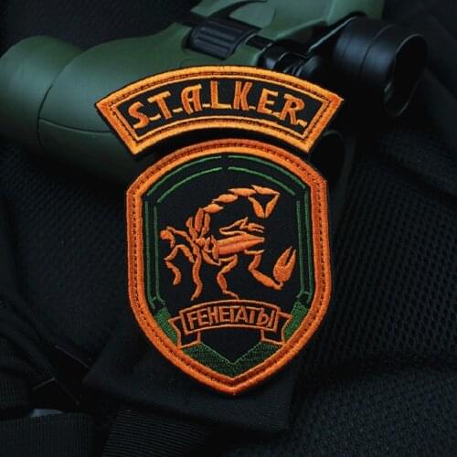 1Set STALKER Scorpion Embroidered Patch Tactical Armband For Denim Clothes Backpack Badge Accessories