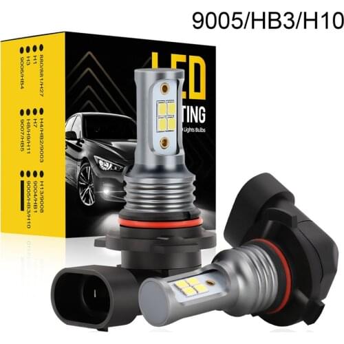 Yellow White Auto Fog Lamp Foglamps LED Bulb Headlamp Lights 12V To 24V Aluminum Circuit Board New 16W 6000K IC 1 Pair Black Car