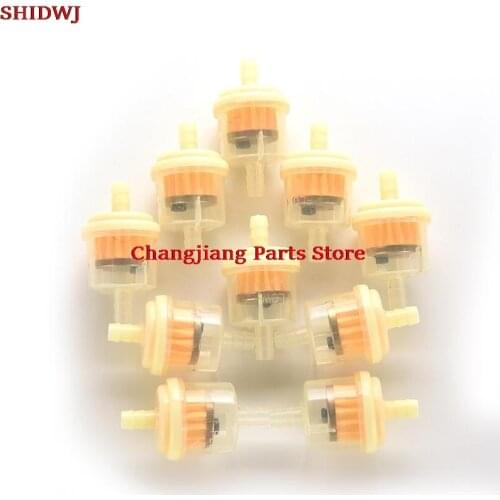 10PCS/lot Car Dirt Pocket Bike Oil Filter Petrol Gas Gasoline Liquid Fuel Filter For Scooter Motorcycle Motorbike Motor
