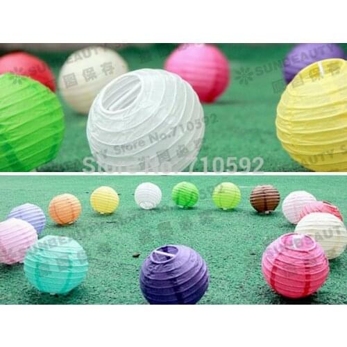 Mixed Colors 10pc 4"/10CM Chinese Paper Lanterns Balloon lanterns Wedding Party Home & Festival Yard Garden Hanging Decor Fiesta
