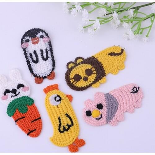 10pcs Creative Embroidery Animal Applique DIY Clothing School bag Patches Decoration Ccartoon Cloth Animal Embroidery Badges