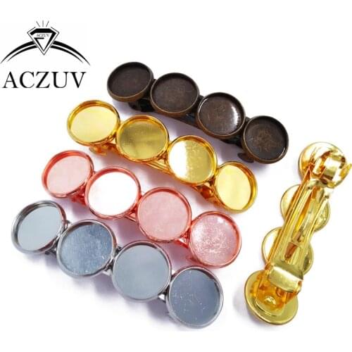 100piece 12mm Cabochon Setting French Hair Clips Headwear Barrette DIY Accessories Hairpins Accessories For Women FJT003