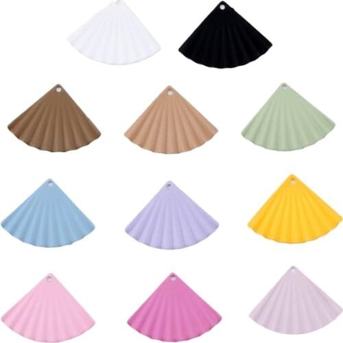 20 pieces of environmentally friendly pure copper paint accessories 14.5*19.5mm wave shell pendant handmade earrings pendant