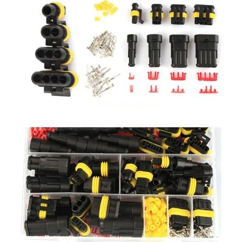 352pcs/set Automotive Waterproof Connector HID Xenon Lamp Harness Plug Connector Suitable for 1/2/3/4 Hole