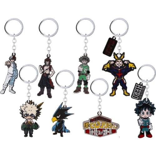 Anime My Hero Academia Keychain Cartoon Enamel Metal Pendant Boku No Hero Academy Key Holder Kid Gift Keyring Souvenir llaveros