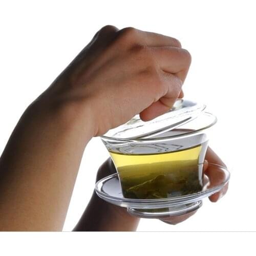 Free shipping Hot Sale Gaiwan Teapot Drinkware 150ml Flower Puer Tea Cup High Borosilicate Heat-resistant Kung Fu teaset