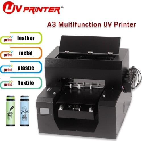Large UV flatbed printer inkjet type with roller holder LED ultraviolet quick-drying cooling for golf / glass water cup