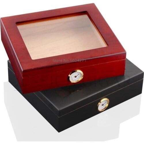 Cedar Wood Cigar Travel Humidor Box Portable Cigar Case / Humidifier Hygrometer Cigar Humidor Sigaren Box