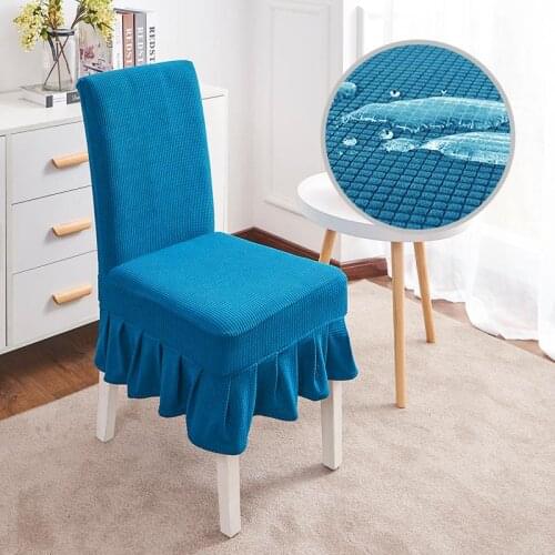 Super Soft Polar Fleece Fabric Skirt Chair Cover Modern Elastic Chair Covers Dining Room Chair Covers Spandex For Kitchen