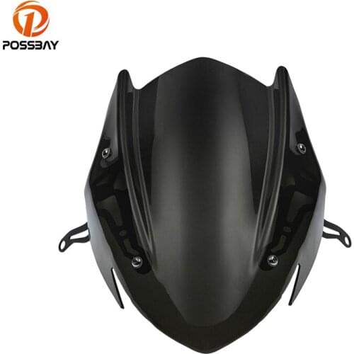 POSSBAY Motorcycle Front Windshield Windscreen Wind Deflector Mounting Bracket for Suzuki GSX-S750 GSXS750 GSXS 750 2017-2019