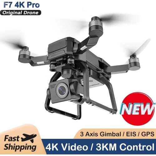 SJRC F7 4K PRO Drone GPS Professional 5G WiFi 3 Axis Gimbal EIS HD Camera FPV Brushless RC Foldable Quadcopter Drone