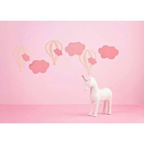 Unicorn Pink Photo Background Computer Printed Backdrops for Baby Shower Children Birthday Party Photocall Photography Props