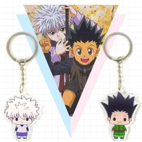 HUNTER x HUNTER Anime Killua Zoldyck Kurapika Key Chains Cartoon Keychain Cosplay Plastic Pendant Keyring