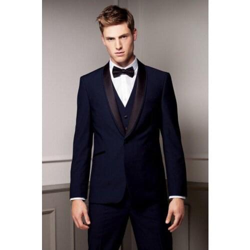 Shawl Collar Tailed Made Handsome New Arrival 2020 3 Pieces Fashion Terno Masculino One Button Custome Made Wedding Men Suits