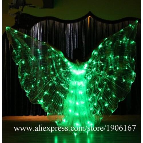 Colorful LED Luminous Cloak Light-up Ballroom Led Lighting Wing Butterfly Dress Bar Party Event Belly Dance Led Props Clothes