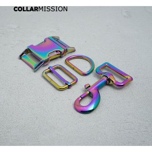 Metal buckle+adjust buckle+D ring+metal dog clasp/set) retailing 30mm for high quality DIY dog Collar leash set harness parts