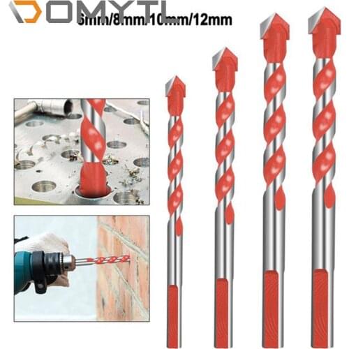 4pcs Multifunction Drill Bits Set Ceramic Wall Tile Marble Glass Punching Hole Saw Drilling Bits Working For Power Tools 6-12mm