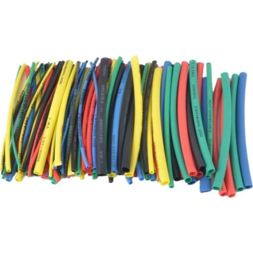 100Pcs Heat shrink tube kit Insulation Sleeving Polyolefin Shrinking Assorted Heat Shrink Tubing Wire Cable