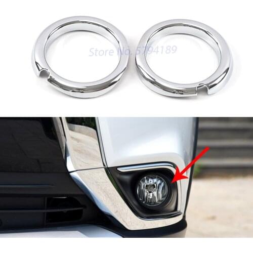 For Mitsubishi Outlander 2015-2020 Front Head Fog Light Trim Covers Sticker Decoration Interior Parts