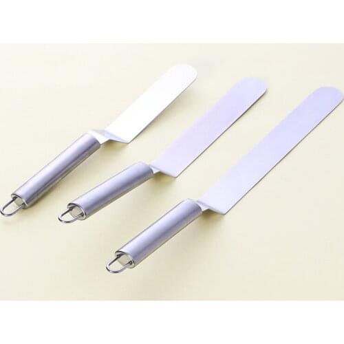 New Butter Scraper Stainless Steel Spatula Cake Tool Fondant Baking Pastry Kitchen Tool Birthday Cake Cream Spatula