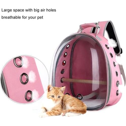 Pet Parrot Carrier Bird/Cat Travel Bag Space Capsule Transparent Backpack Breathable 360° Sightseeing