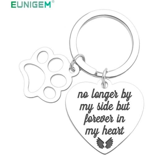 Pet Memorial Gift Keychain for Dogs Cats Loss of Pet Sympathy DIY Crafts Remembrance Jewelry Keyrings Pendant