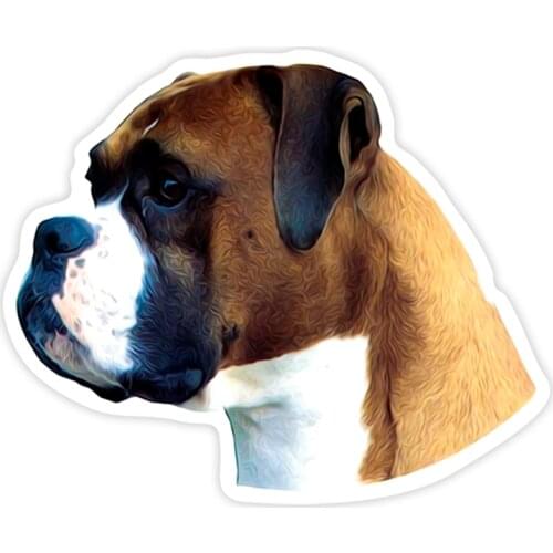 S40246# Various Sizes PVC Decal German Boxer Dog Car Sticker Waterproof on Bumper Rear Window Laptop Refrigerator Toilet