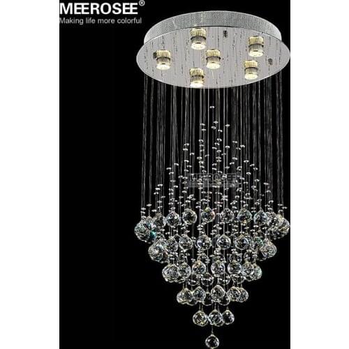Modern K9 Crystal Chandelier Long Clear Crystal Lighting fixture lamp for Living room Dining room Hotel Project 100% Guaranteed