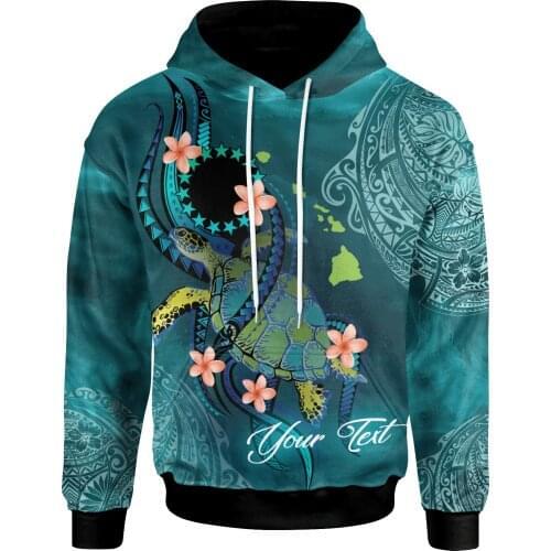 3D Printed Hotsale Hooded For Men Federated States Of Micronesia Casual Custom Name Hoodie Plumeria Flower Style Unisex Pullover