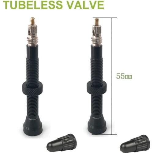 2 Pcs 55MM Ultra Light French Valve Aluminum Alloy Bike Tubeless FV For MTB Road Bicycle Accessories Tubeless Tire 5g/pcs