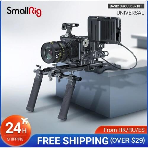 SmallRig Universal Basic Shoulder Kit for shoulder shooting mode Multiple 1/4-20 threaded holes to mount other accessories 2896B