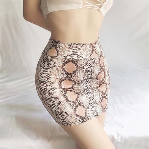 Sexy skirt 2020 Leopard Snake pattern perspective ultrashort Buttocks High waist mini skirts womens jupe femme faldas korean