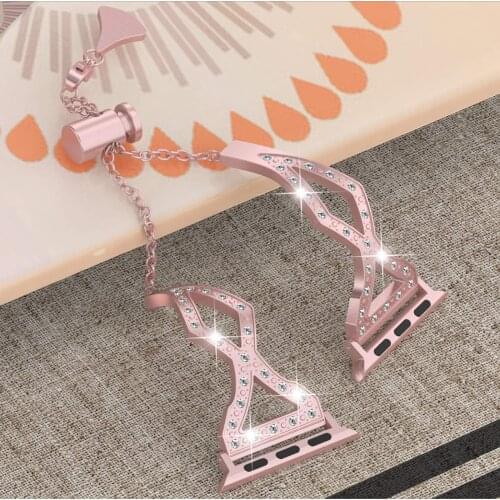 Women Bracelet Stainless Steel band for Apple Watch 38mm 40mm 42mm 44mm Bracelet strap for iWatch Series 5/4/3/2/1 wristband