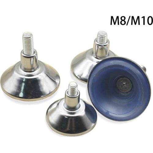 12Pcs/lot Adjustable Furniture Footing Electrical Instrument Foot Pad Rubber Non-slip Base Bumpers M8 M10 Thread Stem