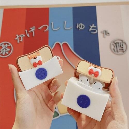 3D Cute Cartoon Dog Case For Airpods 1 2 Pro Silicone Soft Protector Cover Bluetooth Wireless Headphone Box