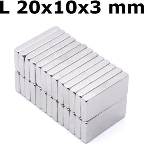 5/10/20/50 Pcs 20x10x3 Block NdFeB Neodymium Magnet N35 Super Powerful imanes Permanent Magnetic